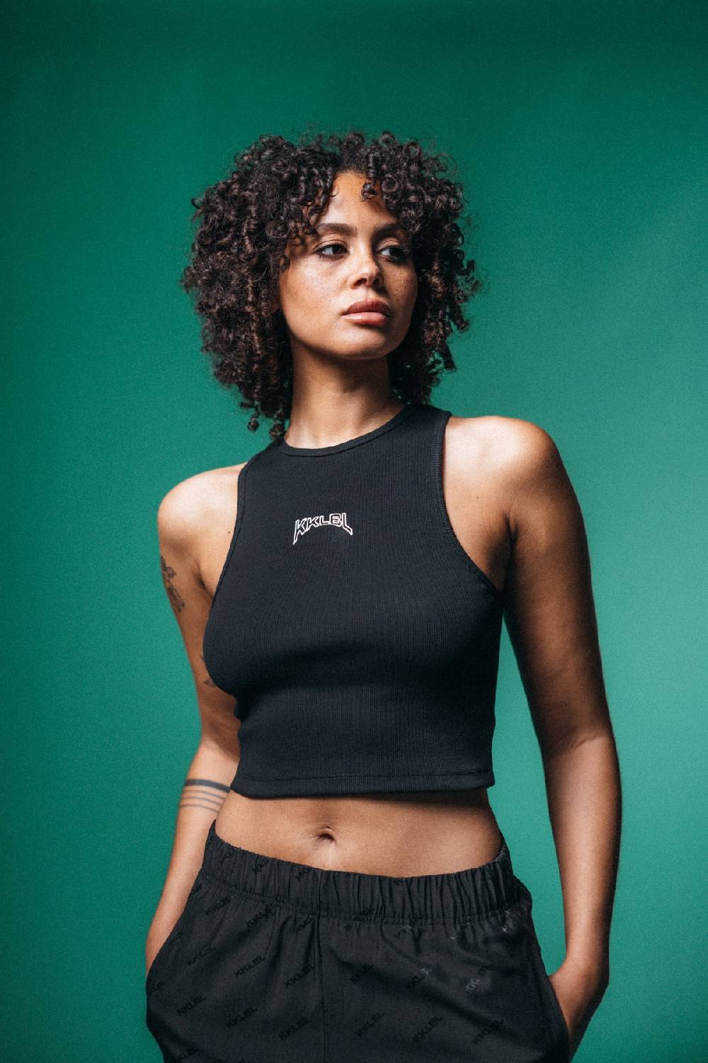 Karo Kauer Rib Top Black