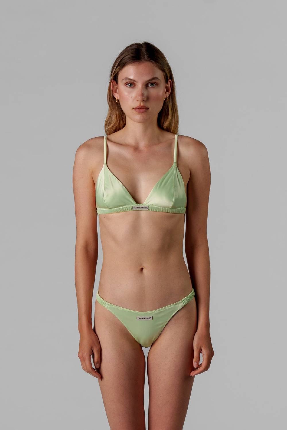 Karo Kauer Satin Bra Matcha