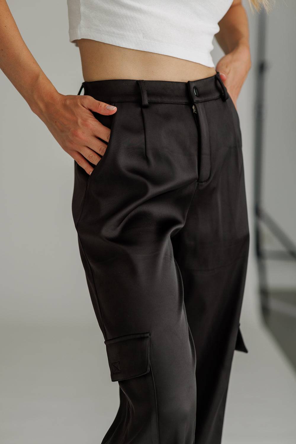 Karo Kauer Satin Pants Black