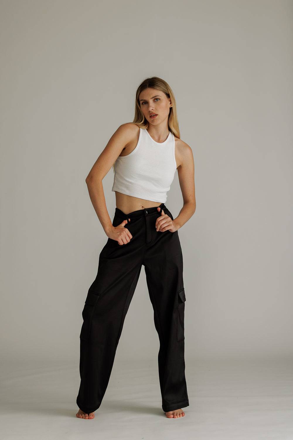 Karo Kauer Satin Pants Black