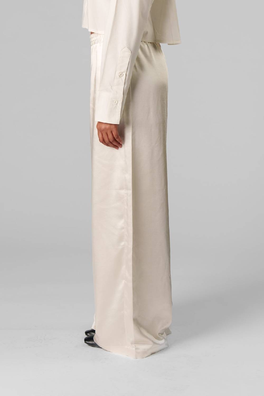 Karo Kauer Satin Pants Creme