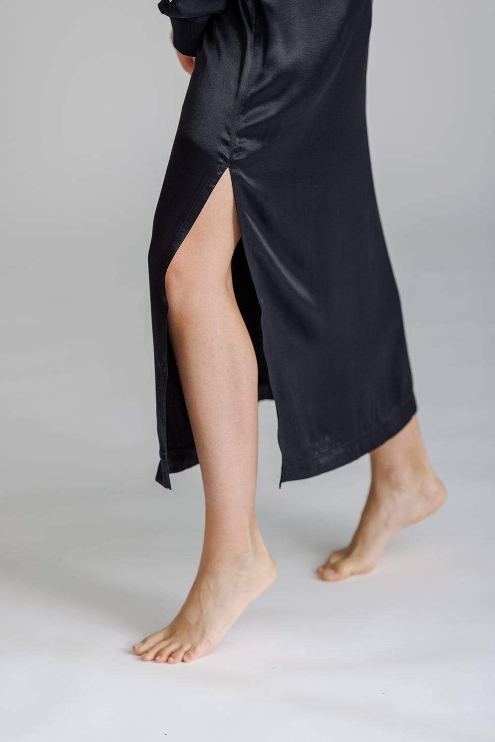 Karo Kauer Satin Skirt Black