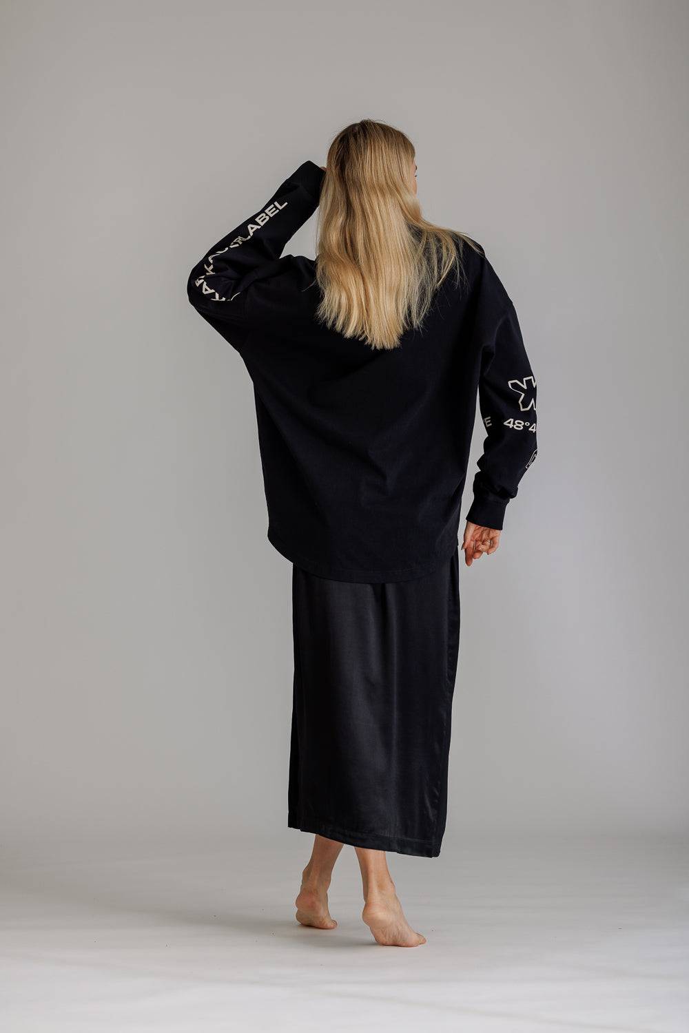 Karo Kauer Satin Skirt Black