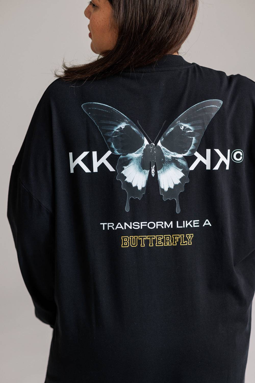 Karo Kauer Shirtdress Butterfly Black