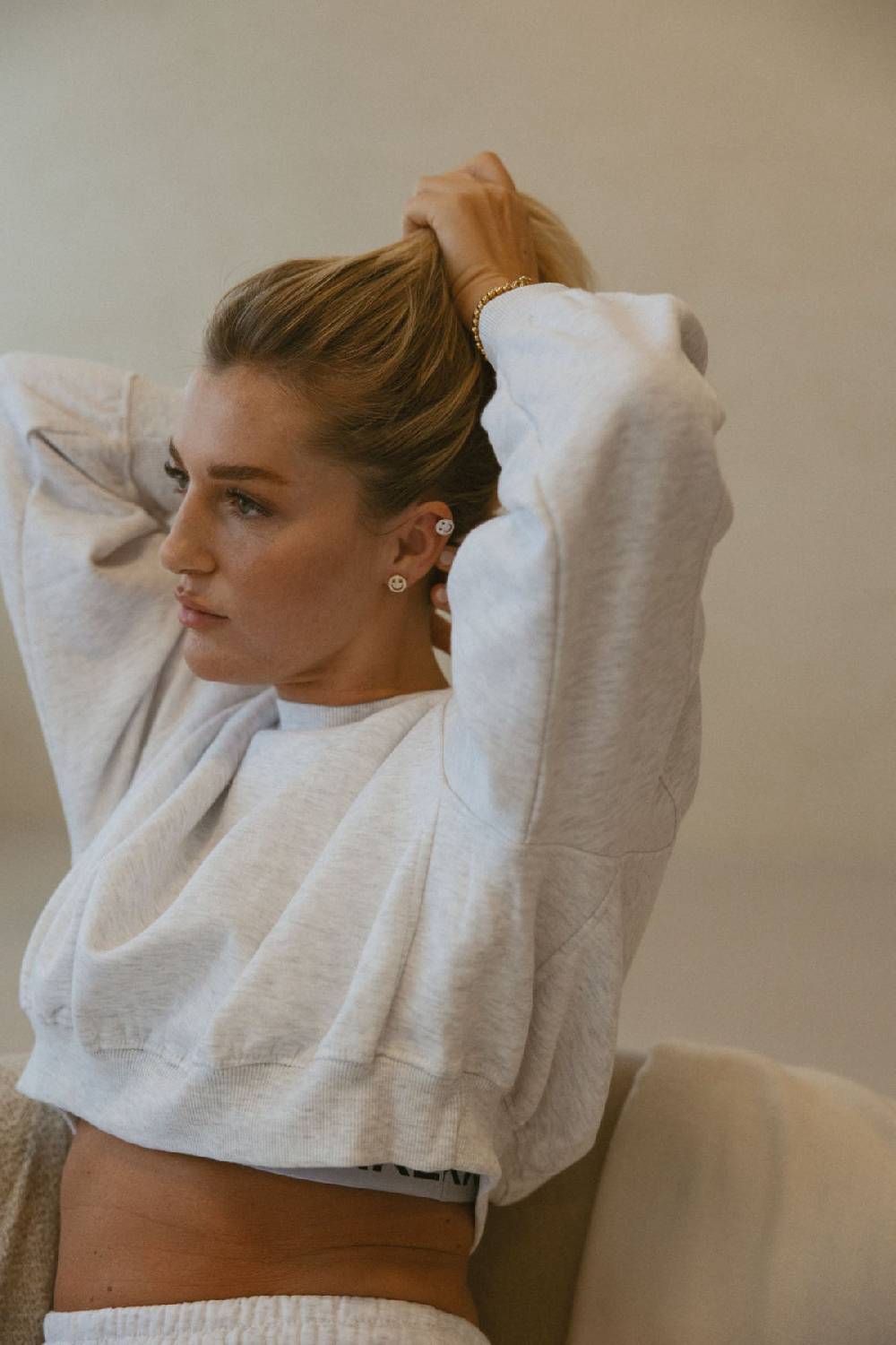 Karo Kauer Smile Studs Sparkle Silver