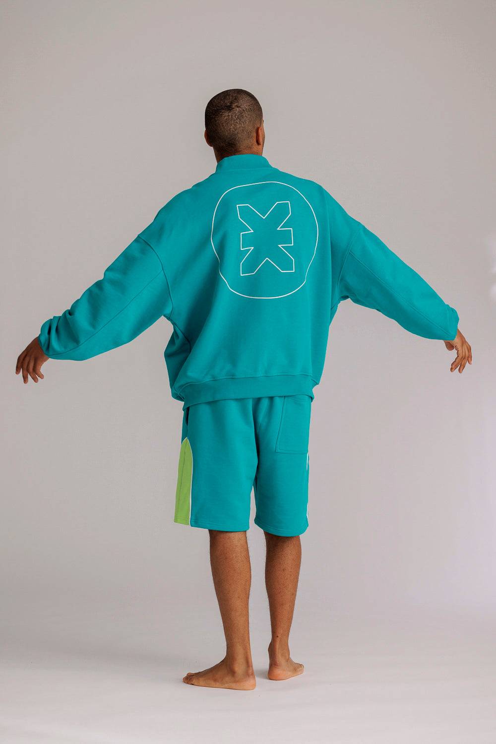 Karo Kauer Sweat Shorts Tile Blue