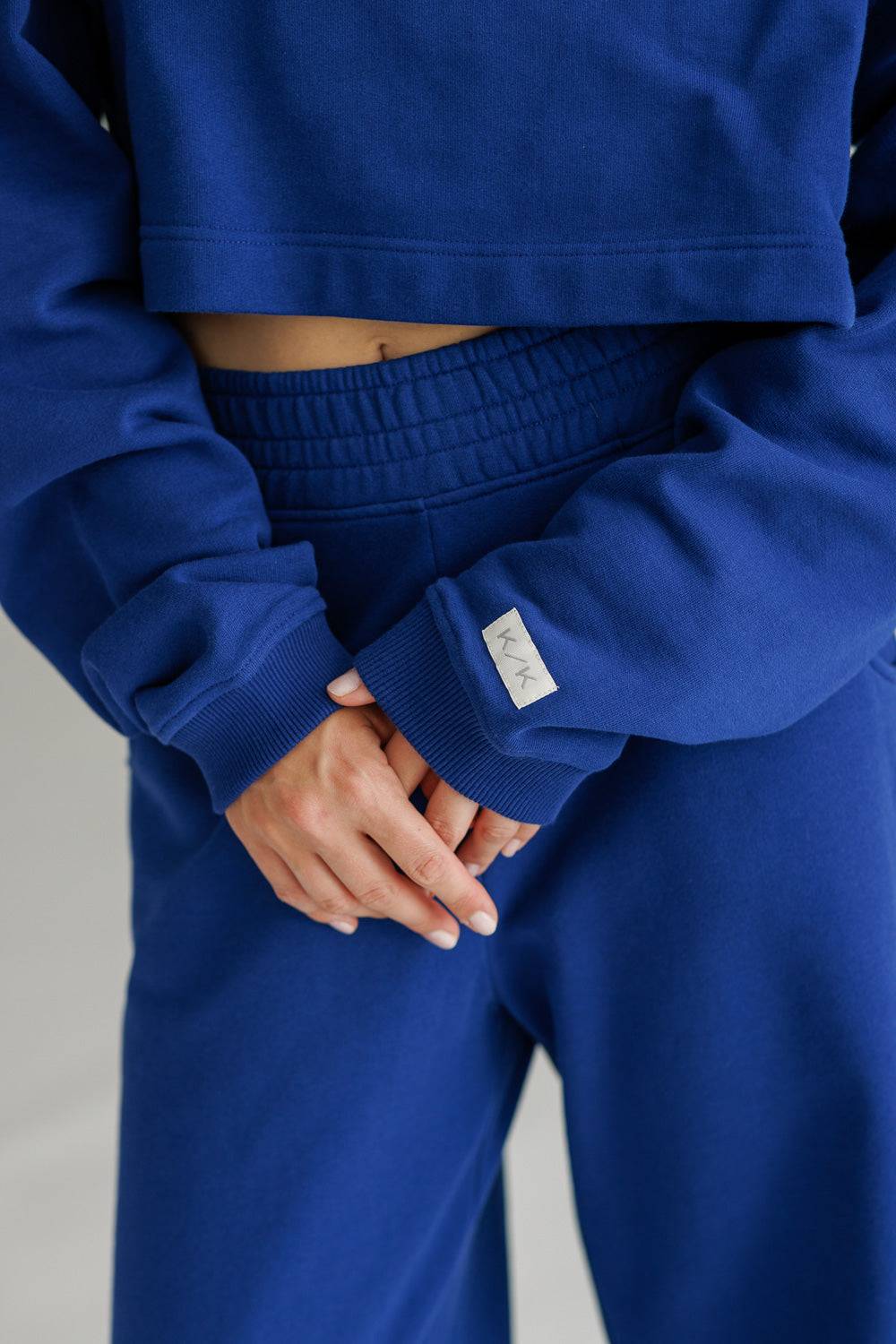 Karo Kauer Sweater Cropped Dark Blue