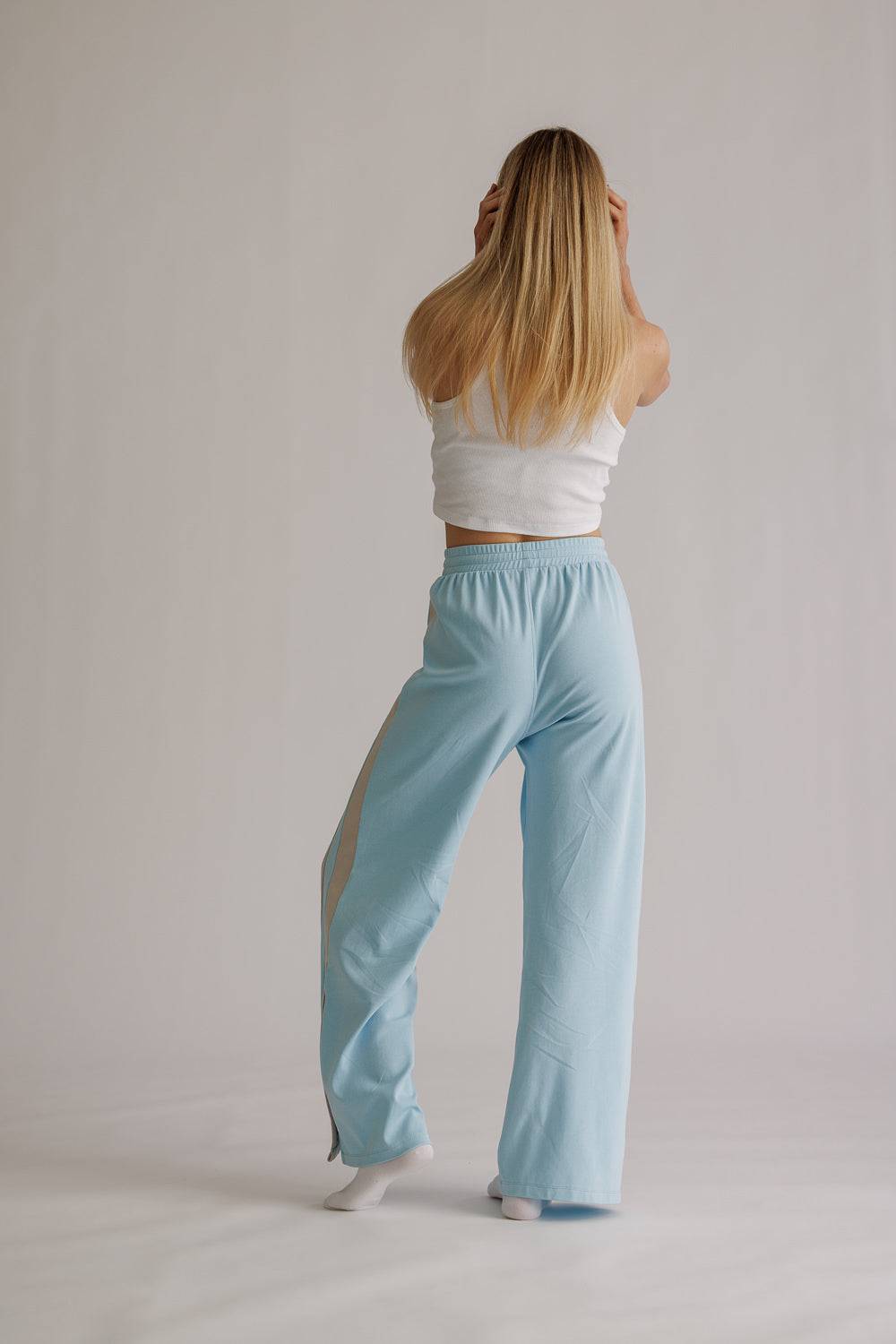 Karo Kauer Tracksuit Jersey Pants Light Blue