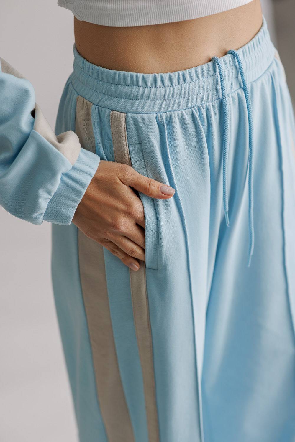 Karo Kauer Tracksuit Jersey Pants Light Blue