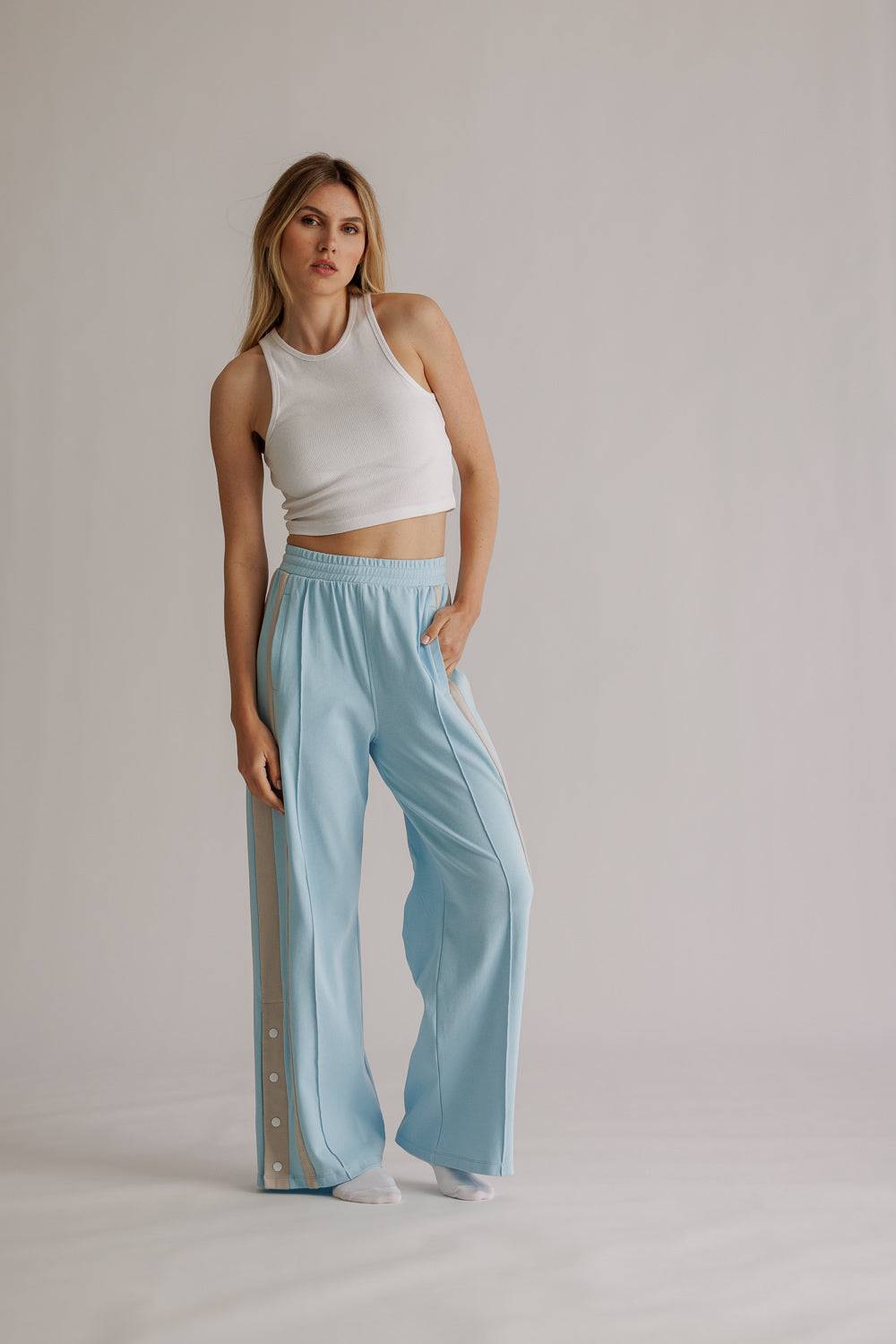 Karo Kauer Tracksuit Jersey Pants Light Blue