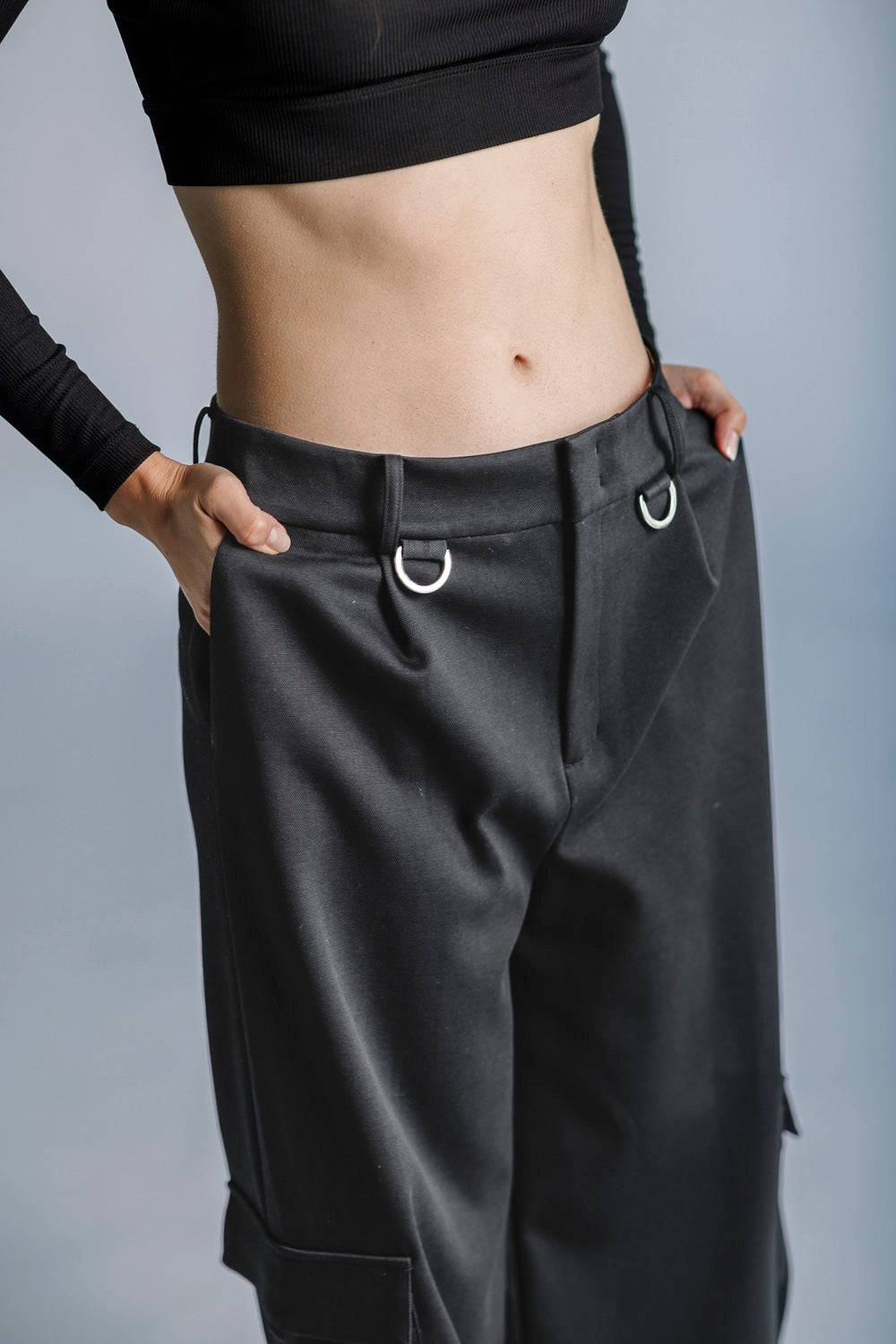 Karo Kauer Wide Leg Pants Dark Grey
