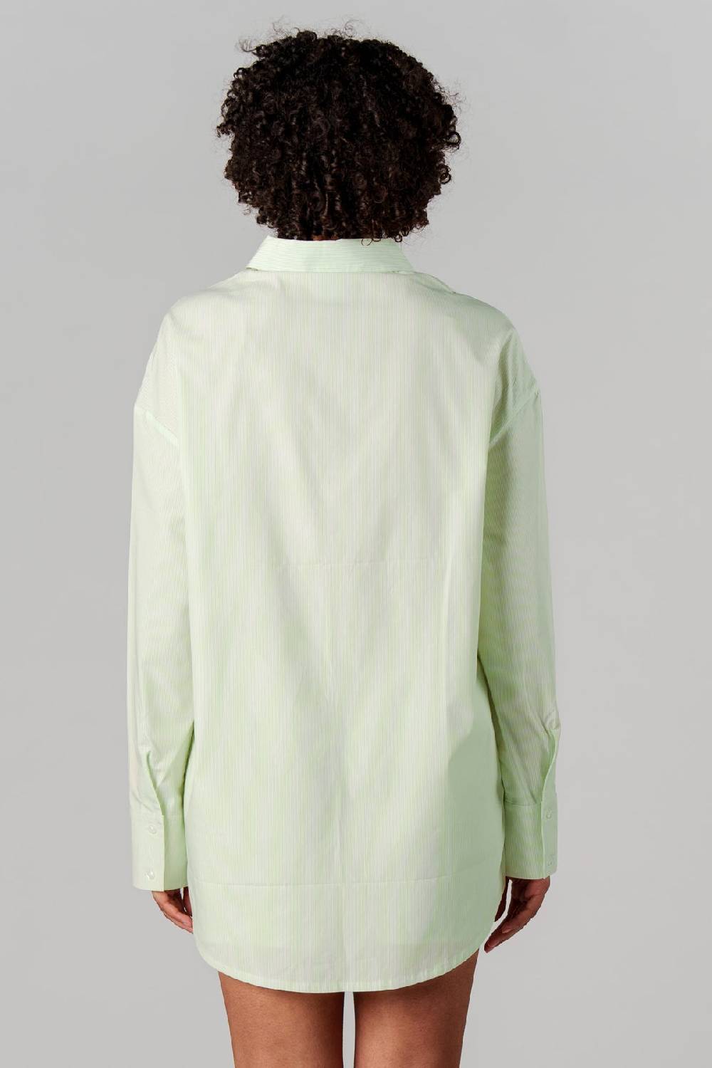 Karo Kauer Woven Blouse Striped Matcha
