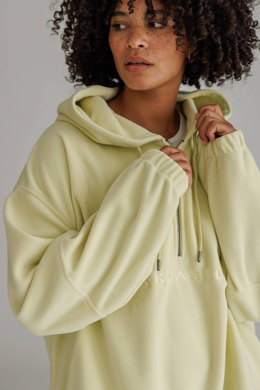 Karo Kauer Zipped Fleece Light Yellow