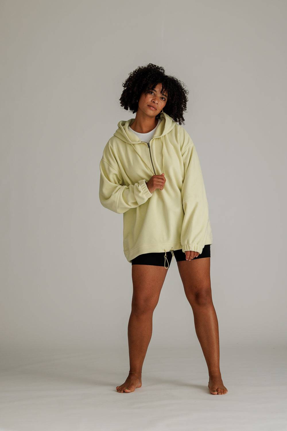 Karo Kauer Zipped Fleece Light Yellow