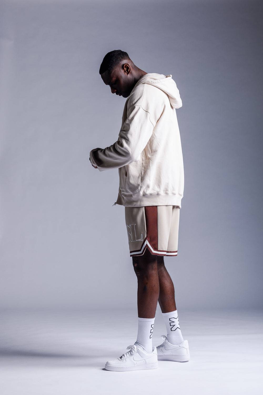 Karo Kauer Zipped Hoodie Beige