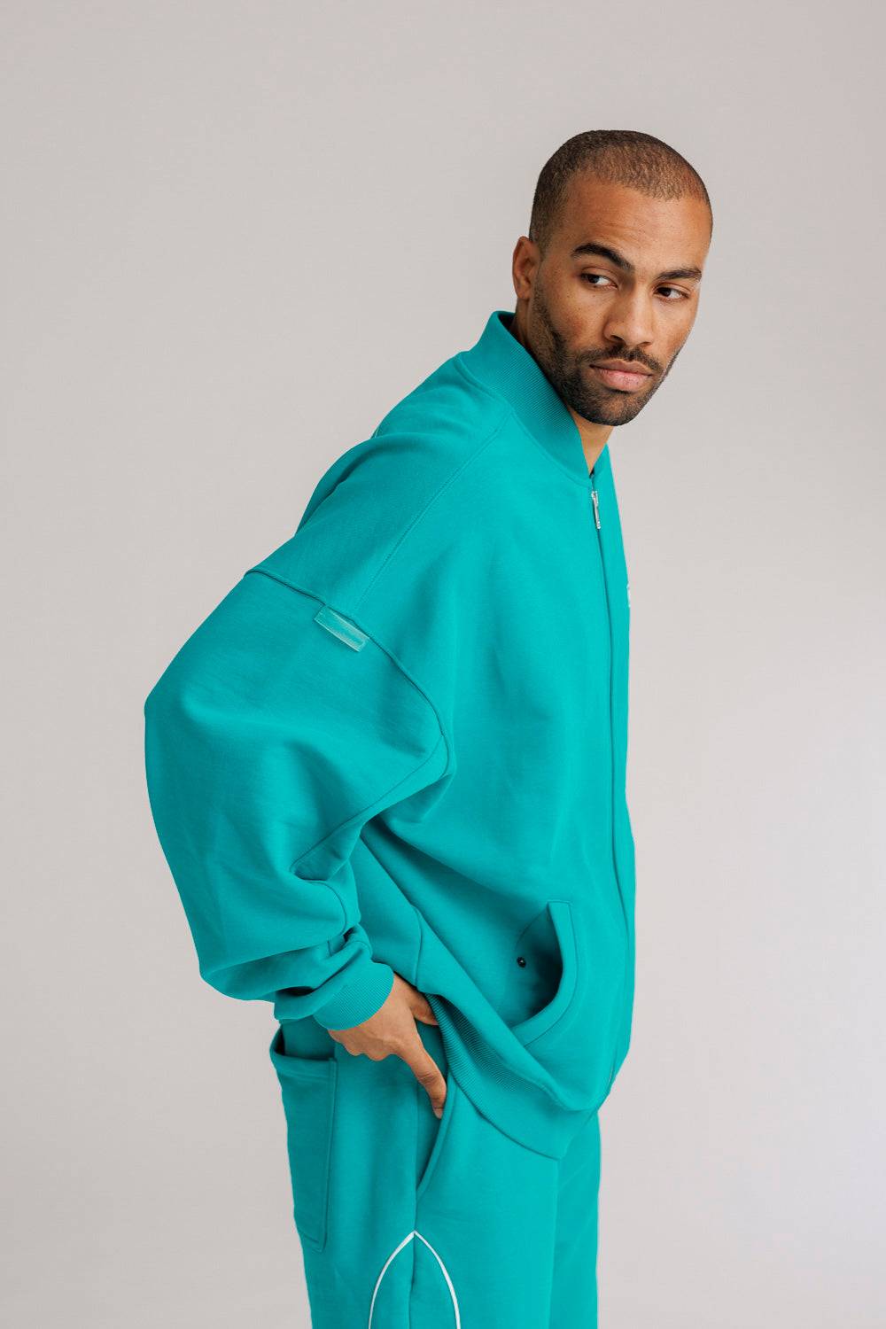 Karo Kauer Zipped Jacket Tile Blue