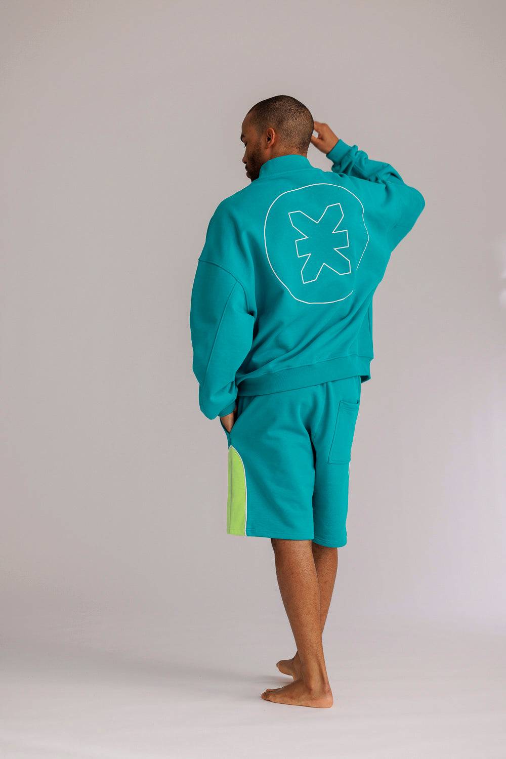 Karo Kauer Zipped Jacket Tile Blue