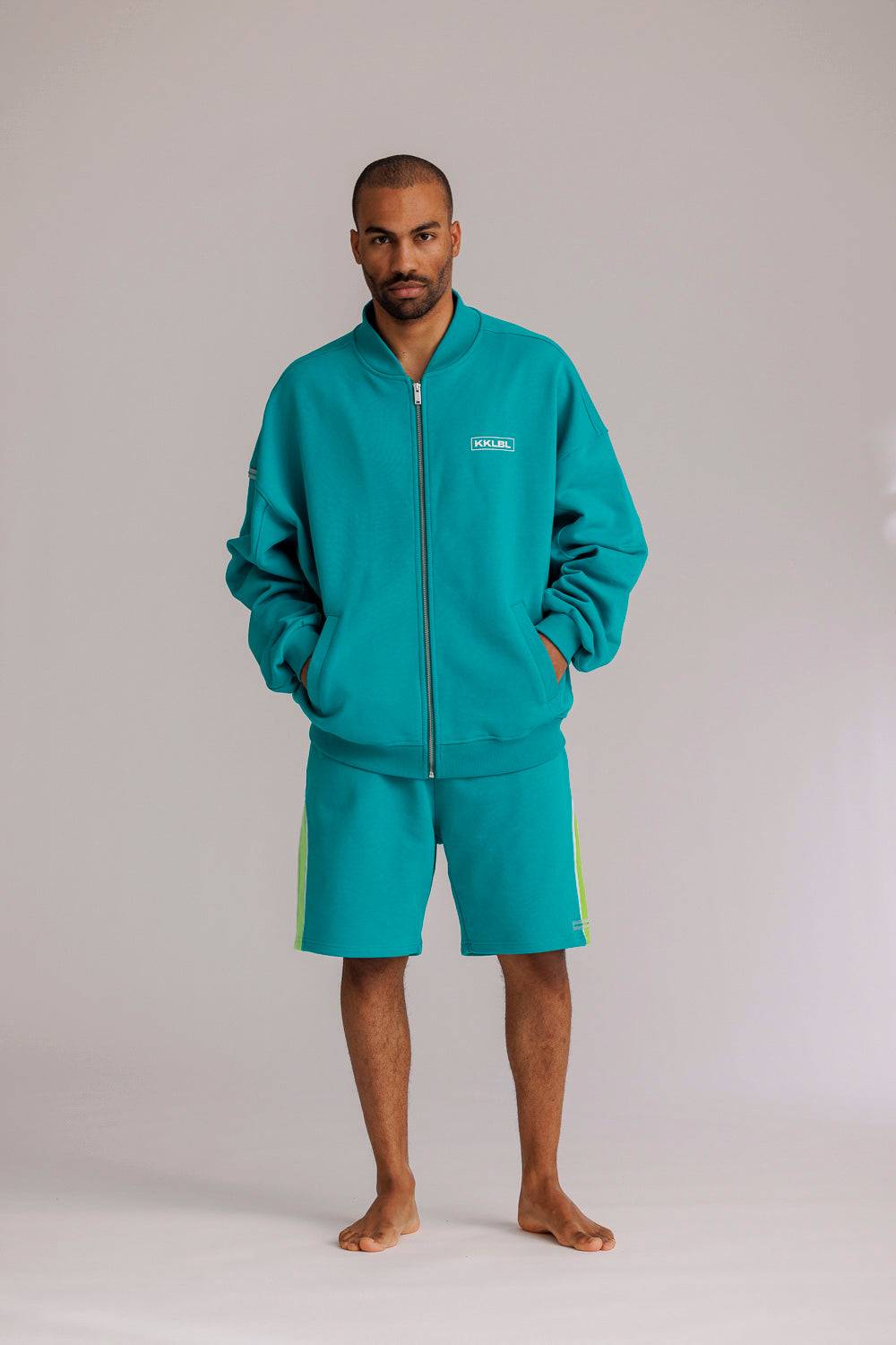 Karo Kauer Zipped Jacket Tile Blue