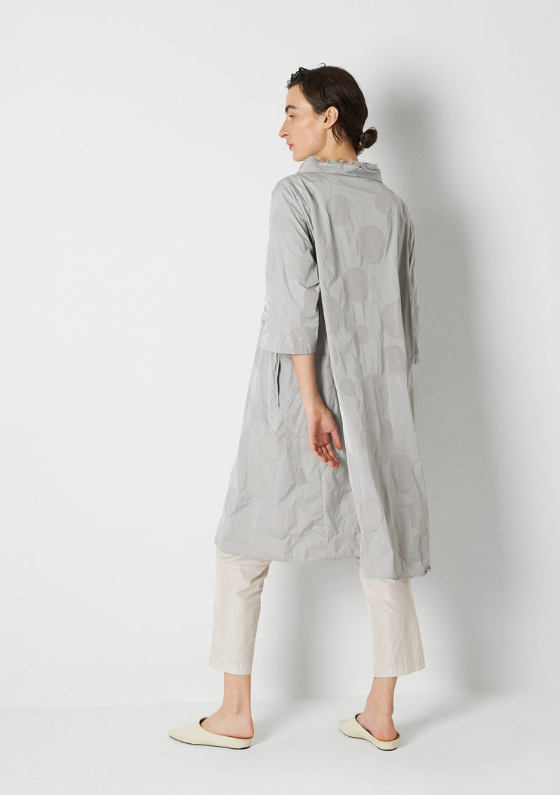 Katharina Hovman Day Dress Heavy Taffetas, DOTS, Silver