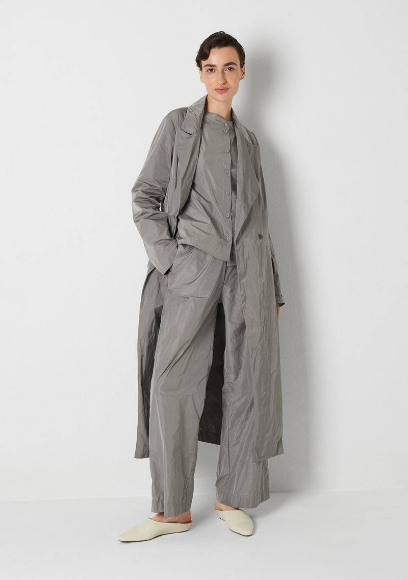 Katharina Hovman Long Coat Heavy Taffeta, Cement