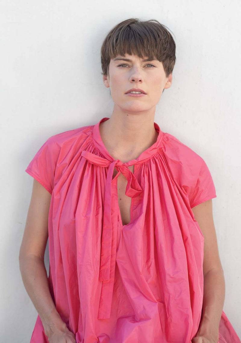 Katharina Hovman Pleats Dress Flamingo