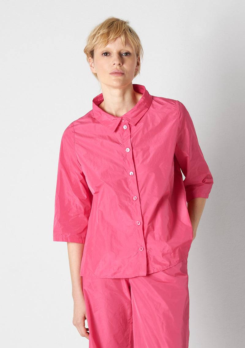 Katharina Hovman Sommerbluse kurz flamingo