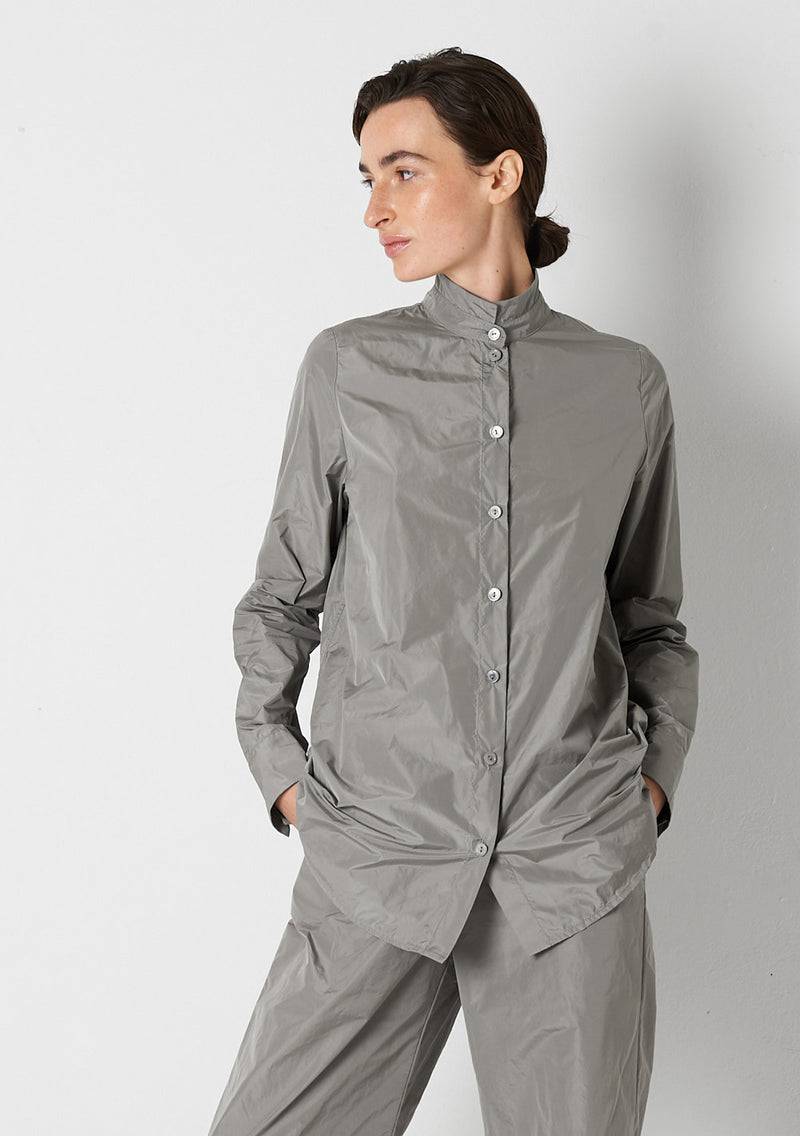 Katharina Hovman Stehkragenhemd Cement