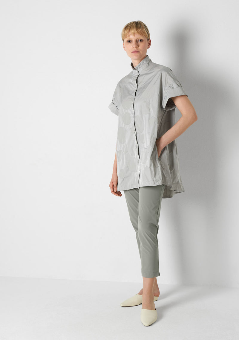 Katharina Hovman Short Sleeves Heavy Taffetas, DOTS, Silver