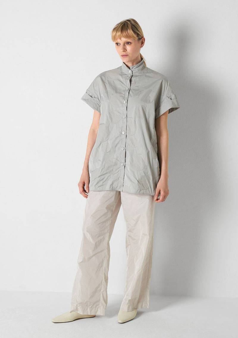 Katharina Hovman Short Sleeves Heavy Taffetas, DOTS, Silver