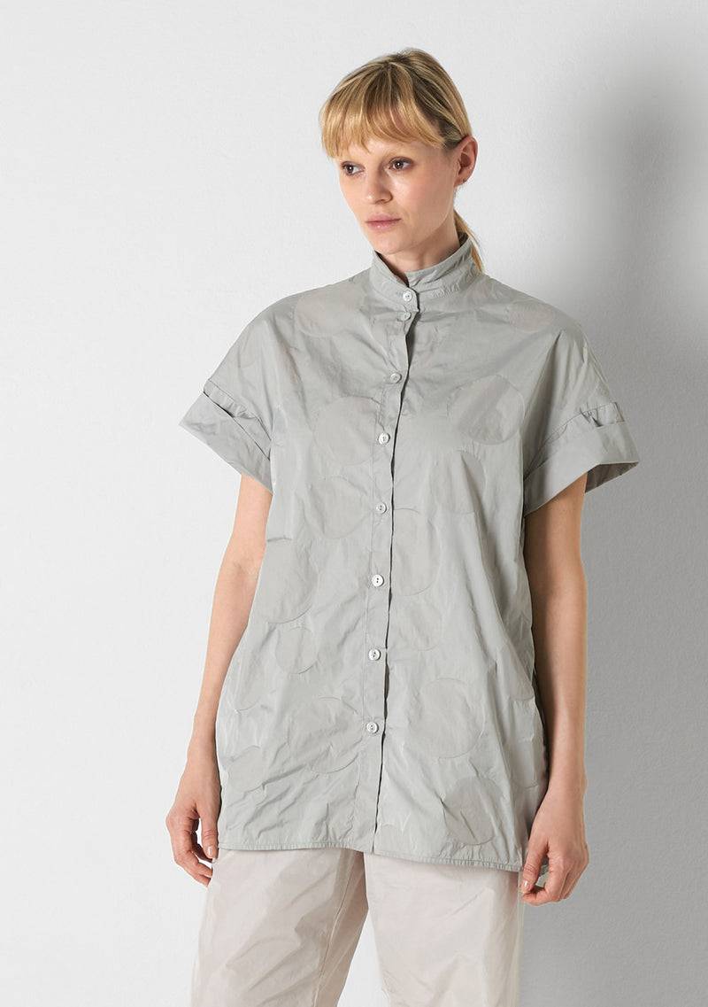 Katharina Hovman Short Sleeves Heavy Taffetas, DOTS, Silver