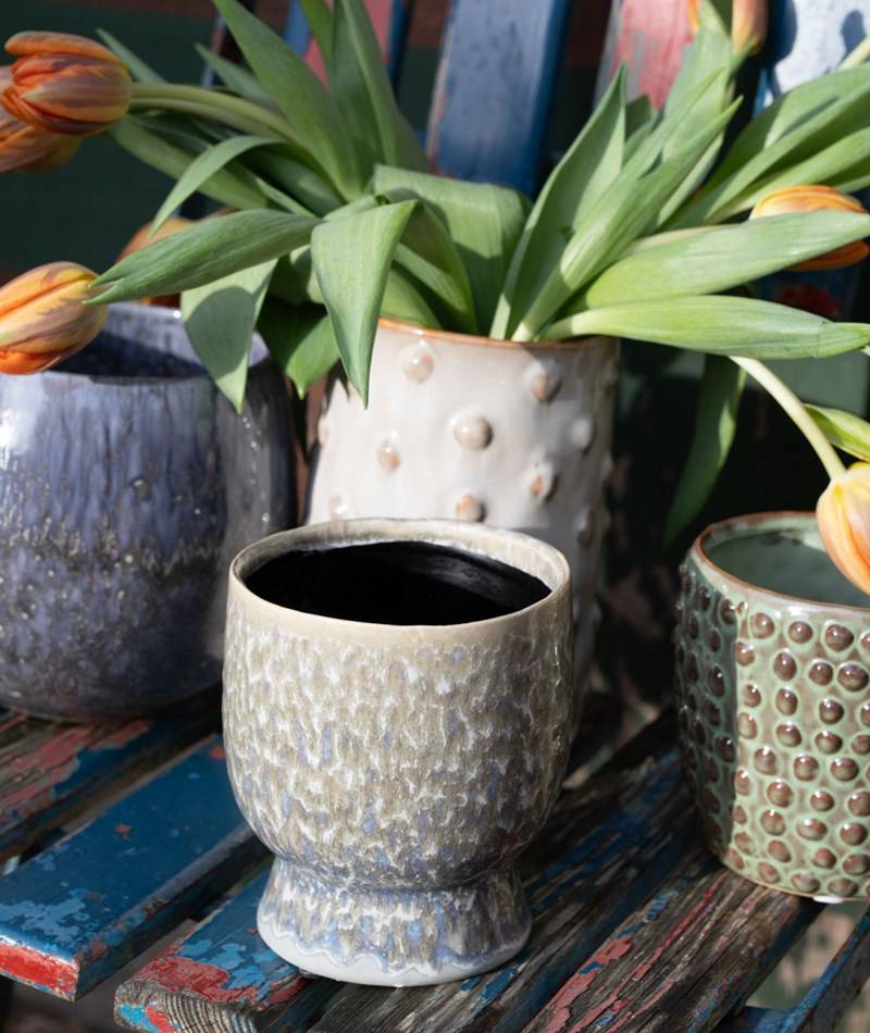 Kauf Dich Glücklich 2HAVE Pot Fontain (14x13cm) Blumentopf gemustert