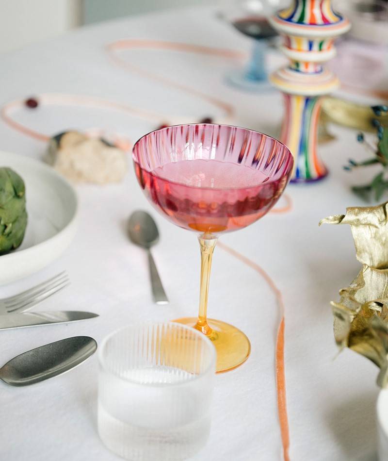 Kauf Dich Glücklich ANNA + NINA Jazzy Pink Champagnerglas