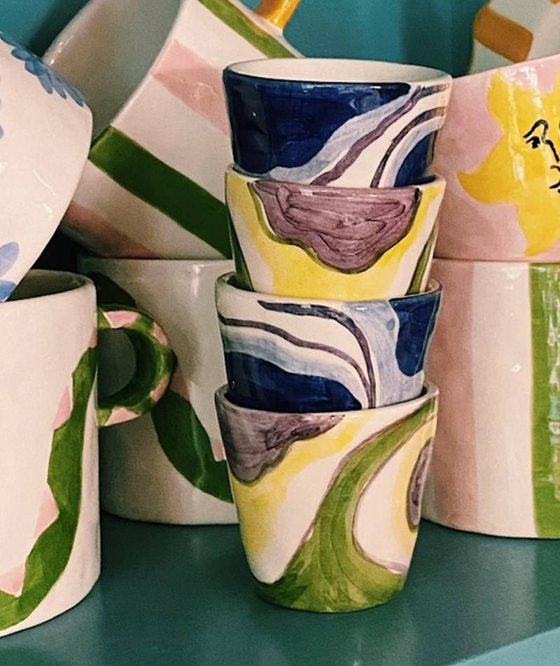 Kauf Dich Glücklich ANNA + NINA Kaleidsocopic Espresso Tasse (6,5x6,2) gemustert