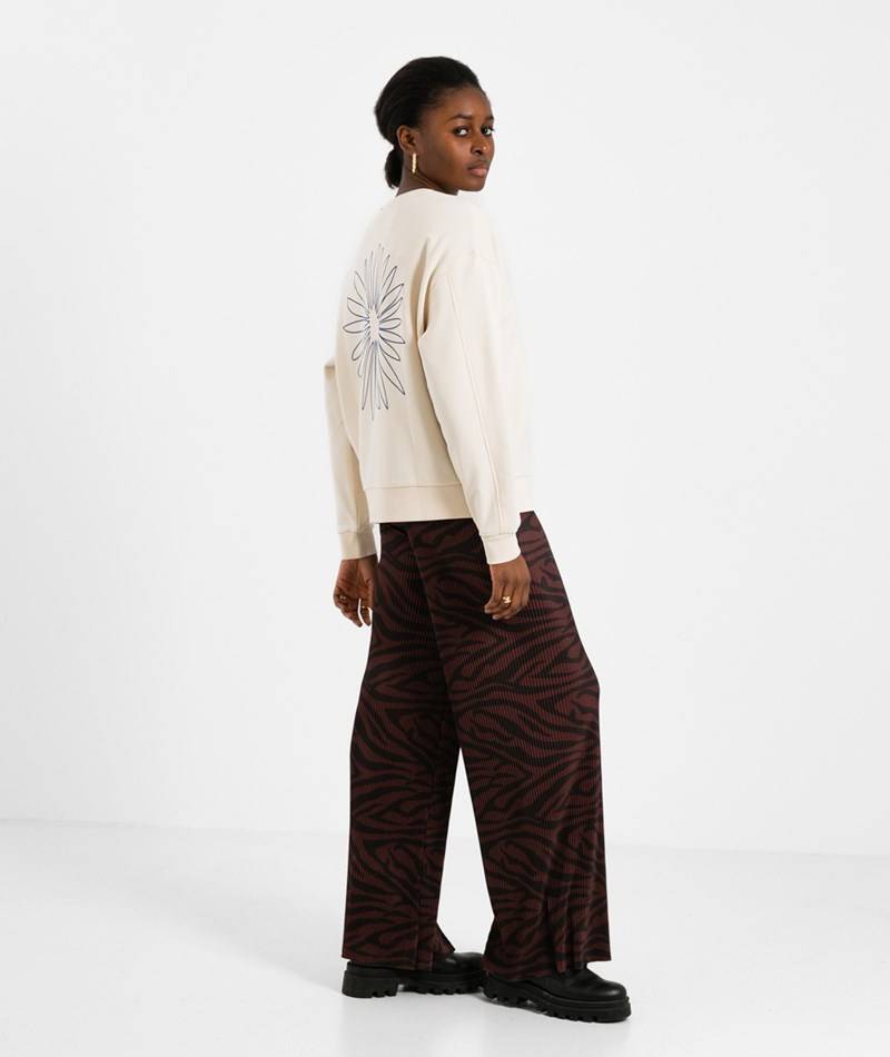 Kauf Dich Glücklich ARMEDANGELS Aarin Back Flowaa Sweater Beige