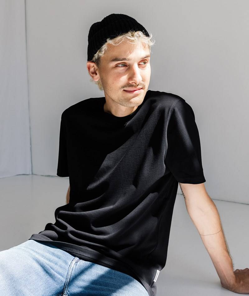 Kauf Dich Glücklich ARMEDANGELS Maarkos T-Shirt Schwarz