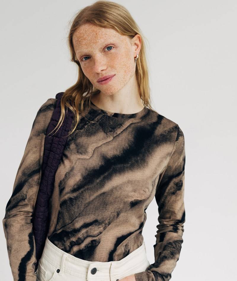 Kauf Dich Glücklich ARMEDANGELS Racarlaa Earth Longsleeve gemustert