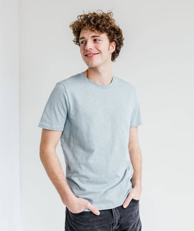 Kauf Dich Glücklich ARMEDANGELS T-Shirt Jaamel strukturiert Blau