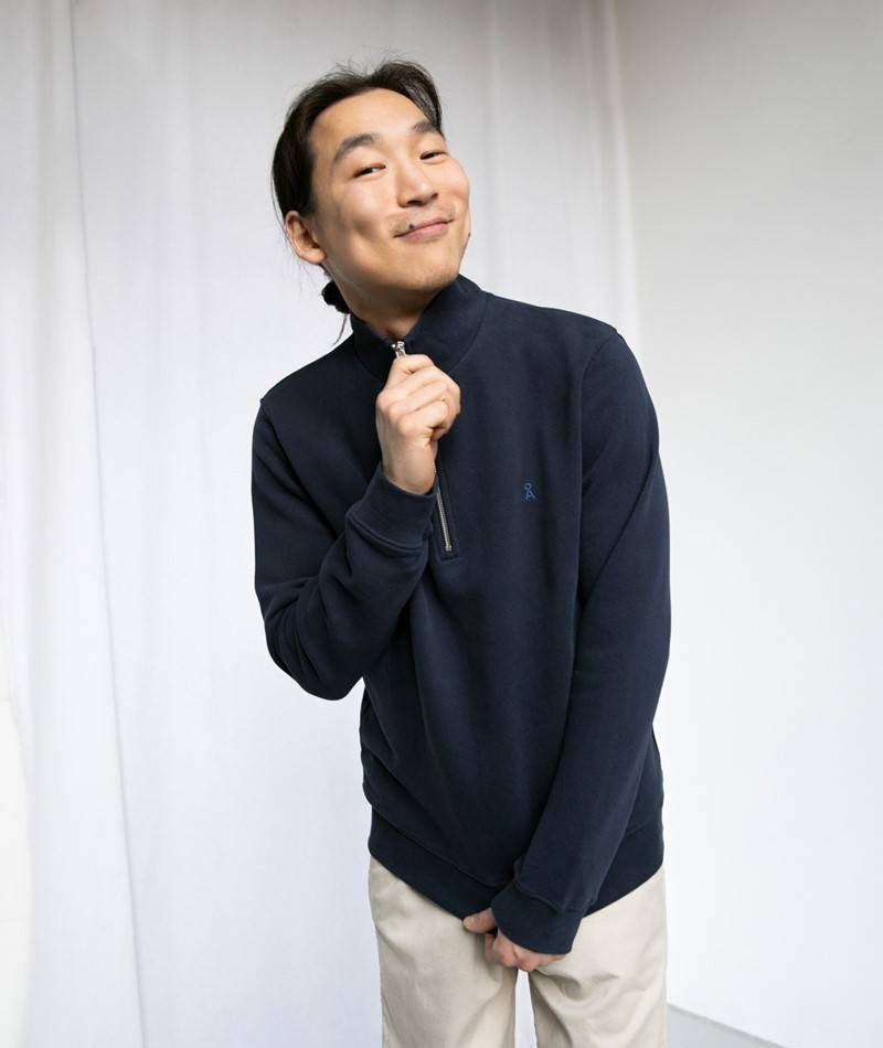 Kauf Dich Glücklich ARMEDANGELS Waarlo Comfort Sweater Blau