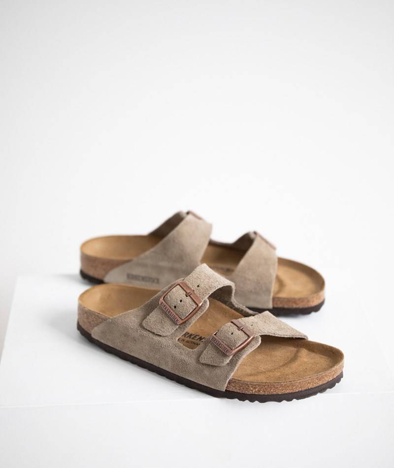 Kauf Dich Glücklich BIRKENSTOCK Arizona Suede Sandalen (Gr. 42-46) Beige