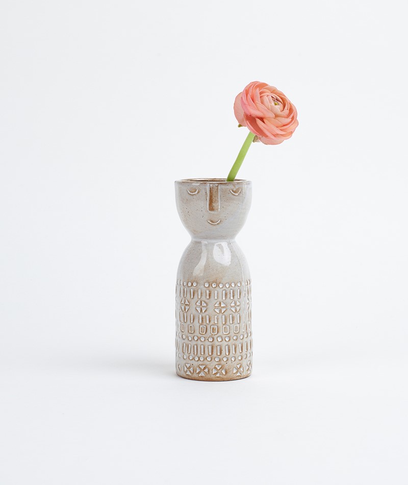 Kauf Dich Glücklich BLOOMINGVILLE Vase Embla (14,5x6cm) Weiü