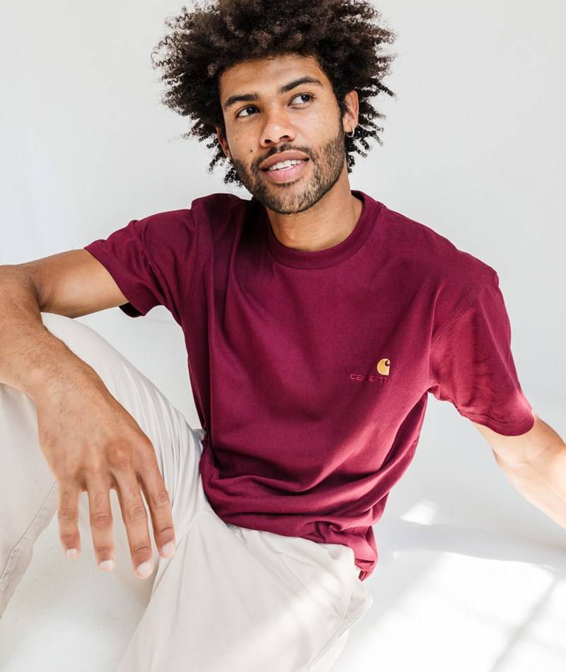 Kauf Dich Glücklich CARHARTT WIP American Script T-Shirt Rot