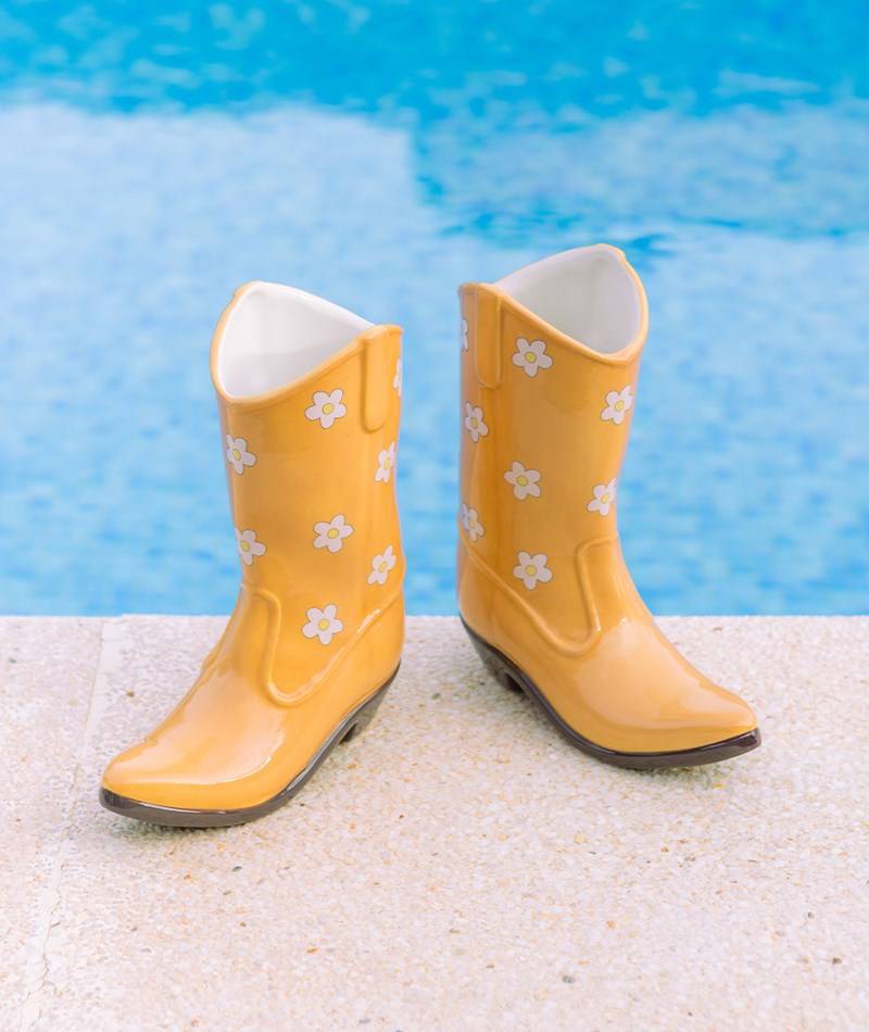Kauf Dich Glücklich DOIY Rodeo Cowboy Boot Vase gemustert