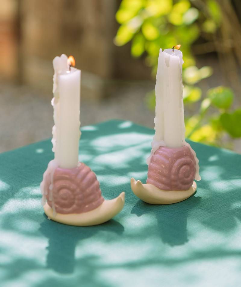 Kauf Dich Glücklich DOIY Woodland Snail Kerzenhalter mehrfarbig