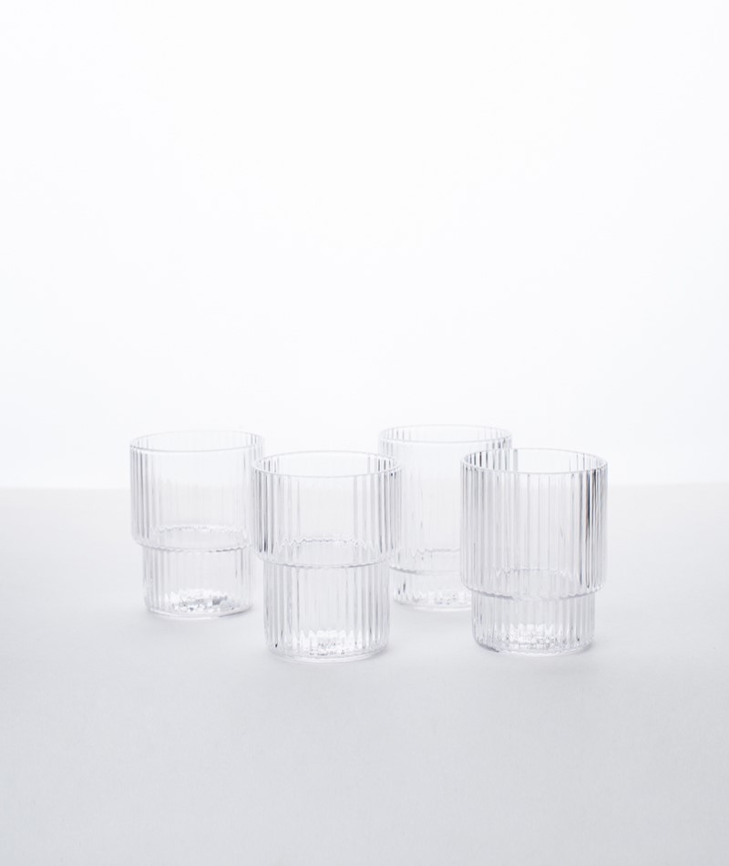 Kauf Dich Glücklich FERM LIVING Ripple Glas 4-er Set Klein (ü 5) farblos
