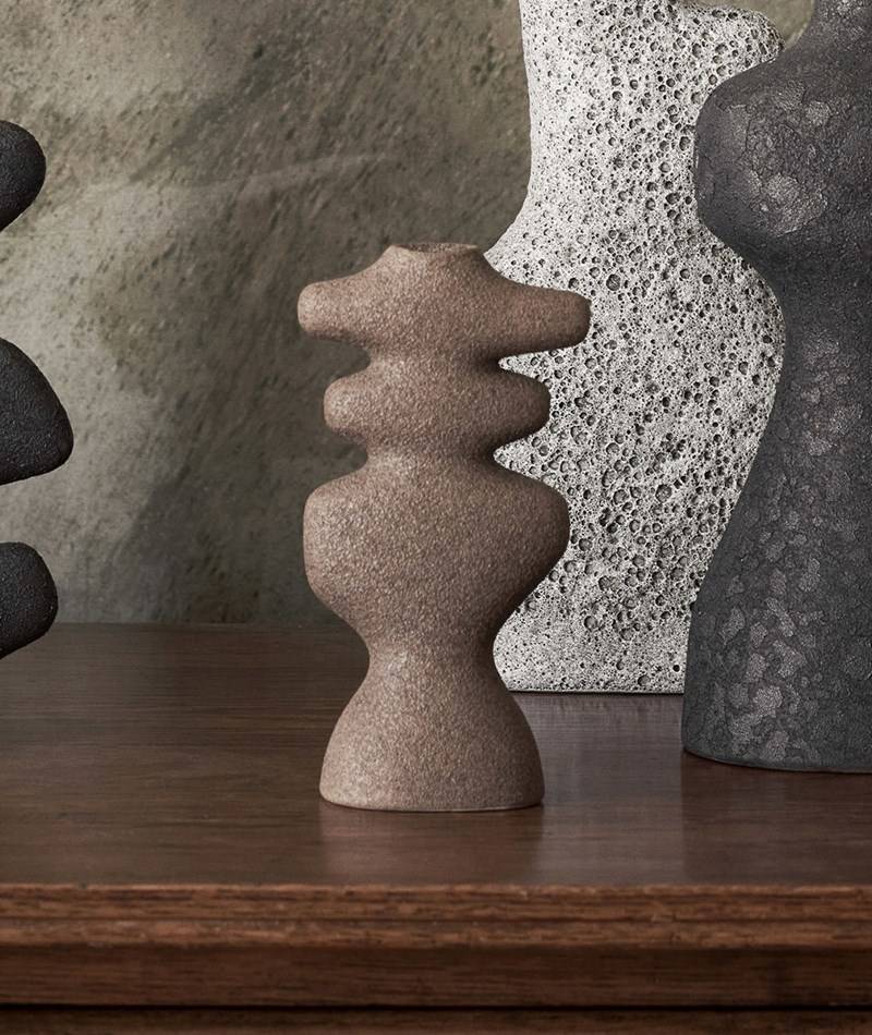 Kauf Dich Glücklich FERM LIVING Yara Kerzenhalter Braun