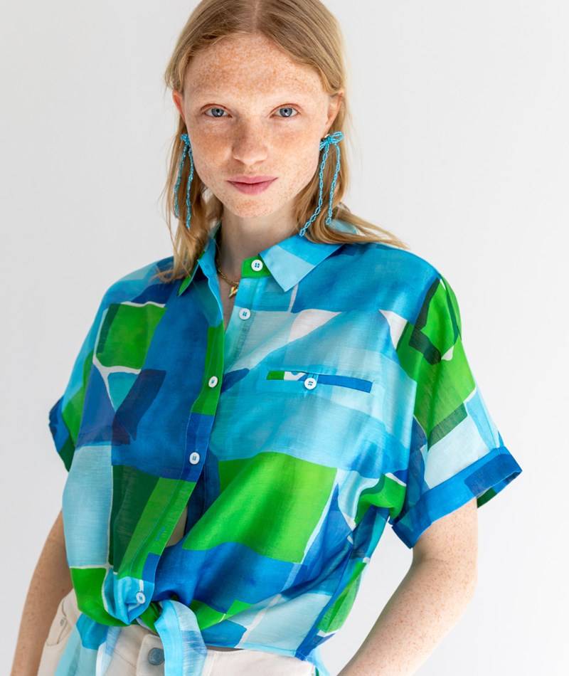 Kauf Dich Glücklich FRNCH PARIS Candy Bluse gemustert