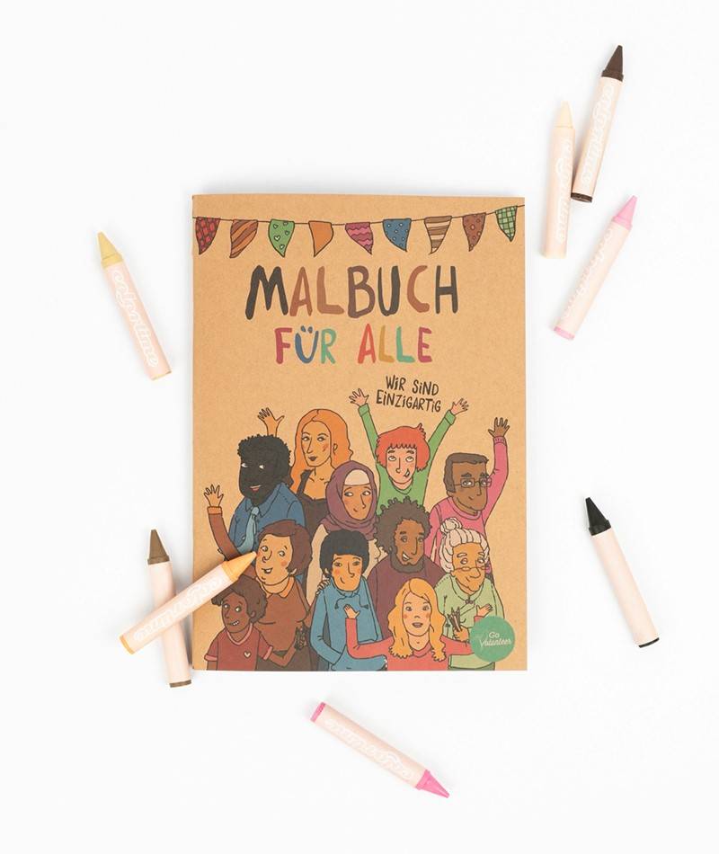 Kauf Dich Glücklich HAUTFARBEN BUNTSTIFTE Malbuch für alle