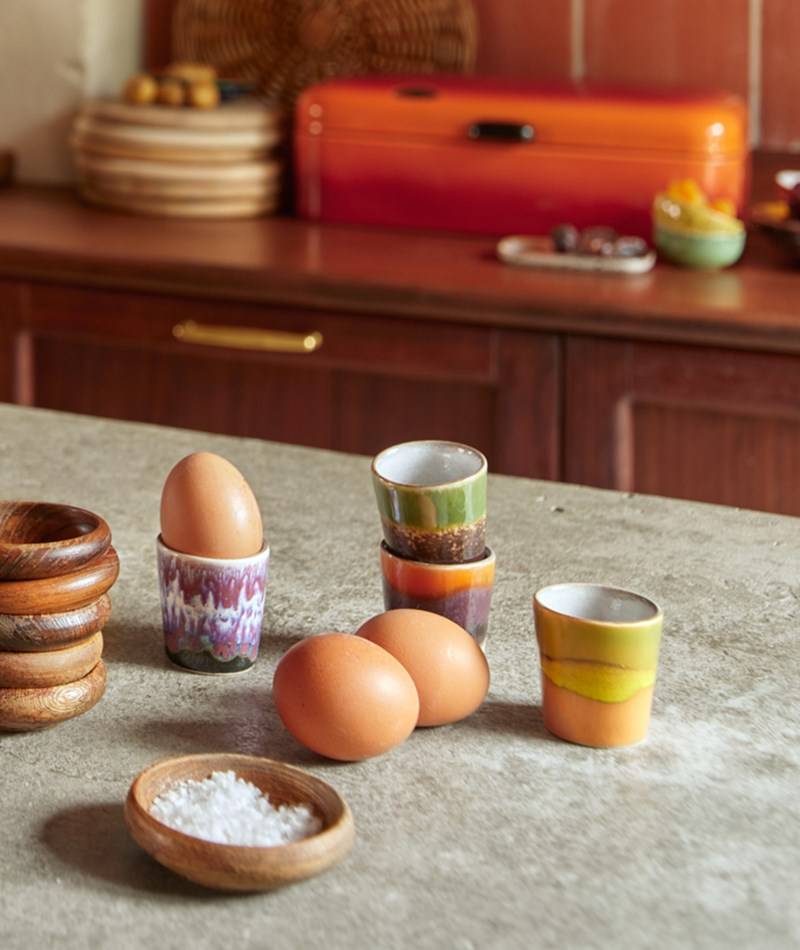 Kauf Dich Glücklich HKLIVING 70s Ceramics Eierbecher 4er Set mehrfarbig
