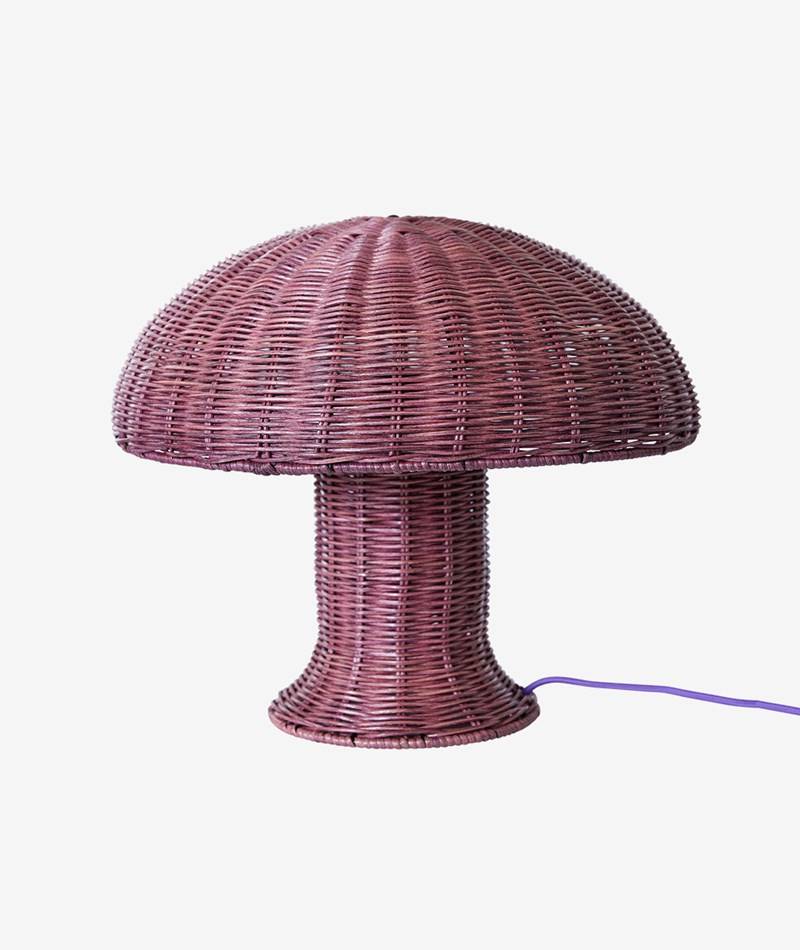 Kauf Dich Glücklich HKLIVING Rattan Tischlampe Lila