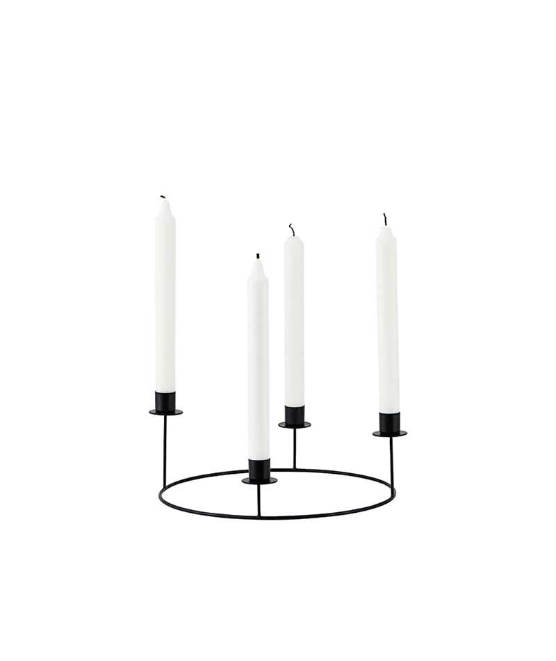 Kauf Dich Glücklich HOUSE DOCTOR Ring Kerzenhalter Schwarz